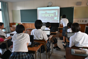 北海道羅臼高等学校とのオンライン交流会